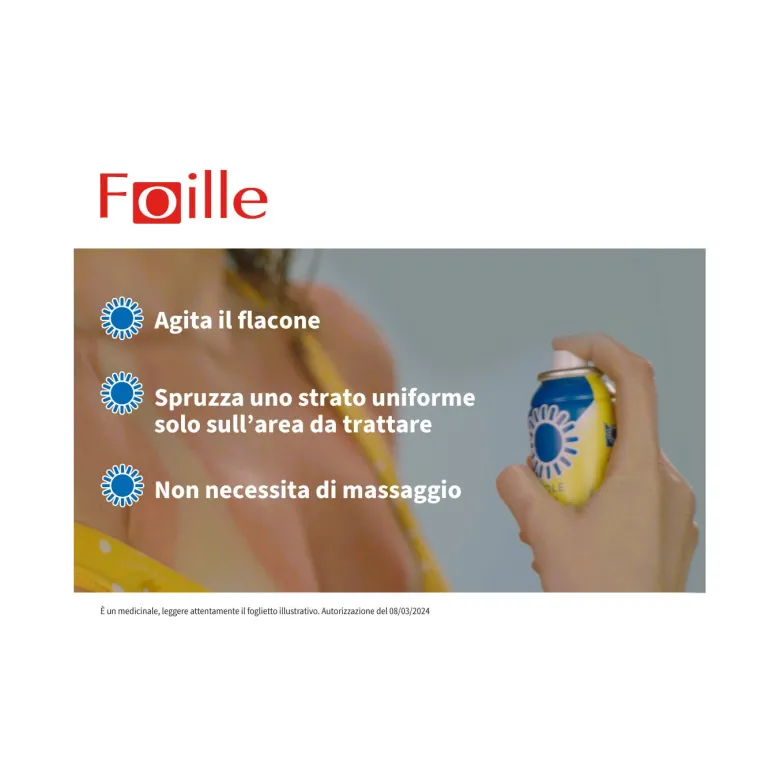 Foille Sole Spray per ustioni solari ed eritemi 70g