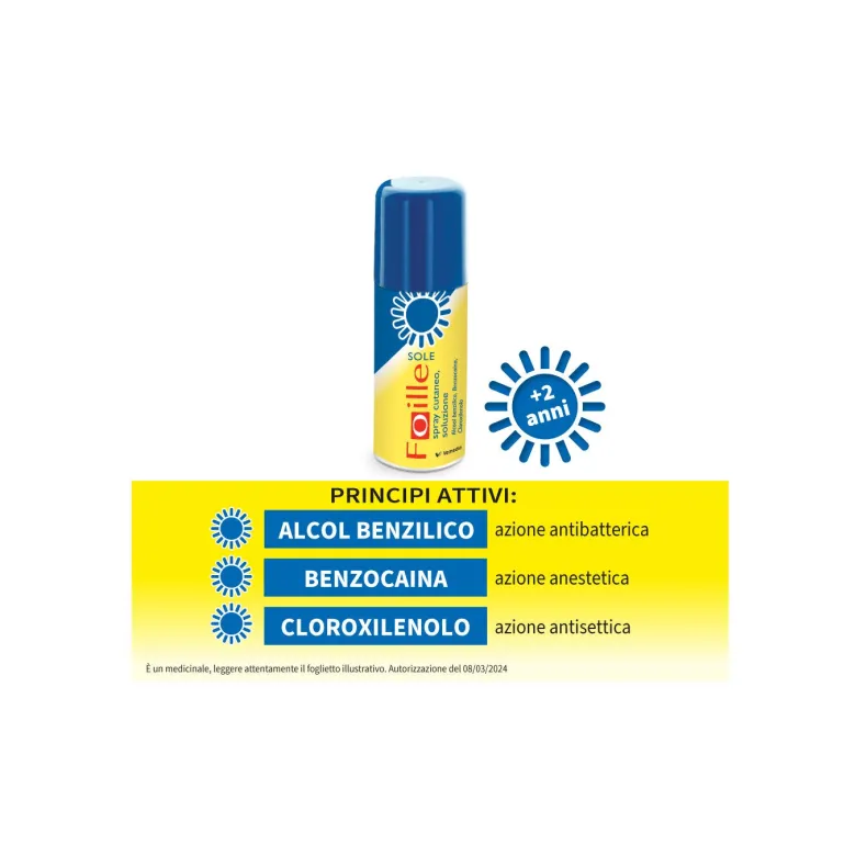 Foille Sole Spray per ustioni solari ed eritemi 70g