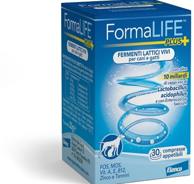 FormaLife Plus Fermenti Lattici Vivi Per Cani/Gatti 30 Compresse