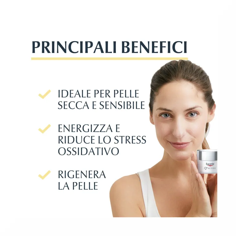 Formula anti-rughe con Coenzima Q10 per pelle secca e sensibile