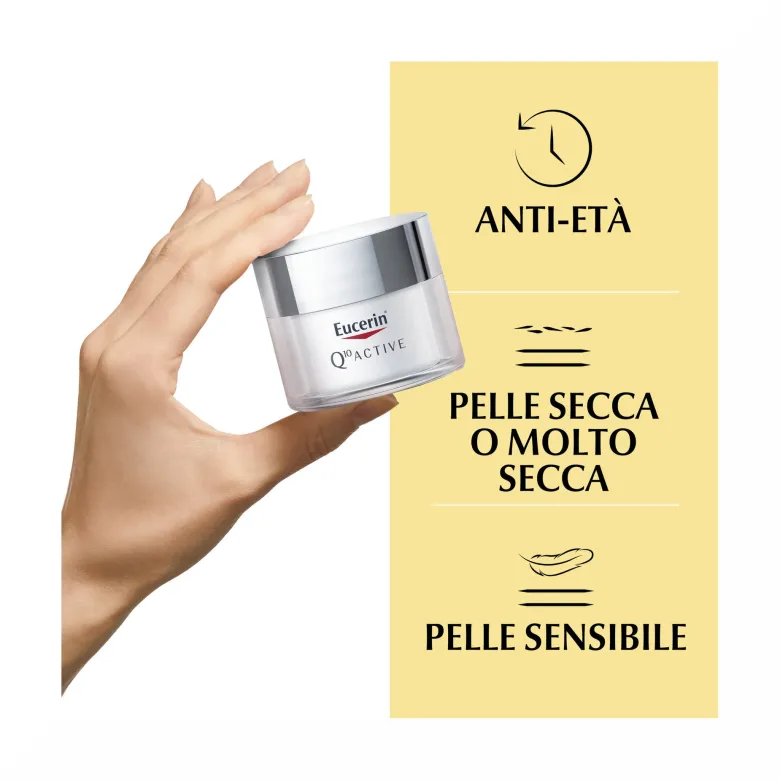 Formula anti-rughe con Coenzima Q10 per pelle secca e sensibile