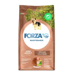 Forza10 Mini Adult Maintenance Crocchette All'Agnello E Riso Per Cani Adulti Taglia Piccola Sacco 2kg