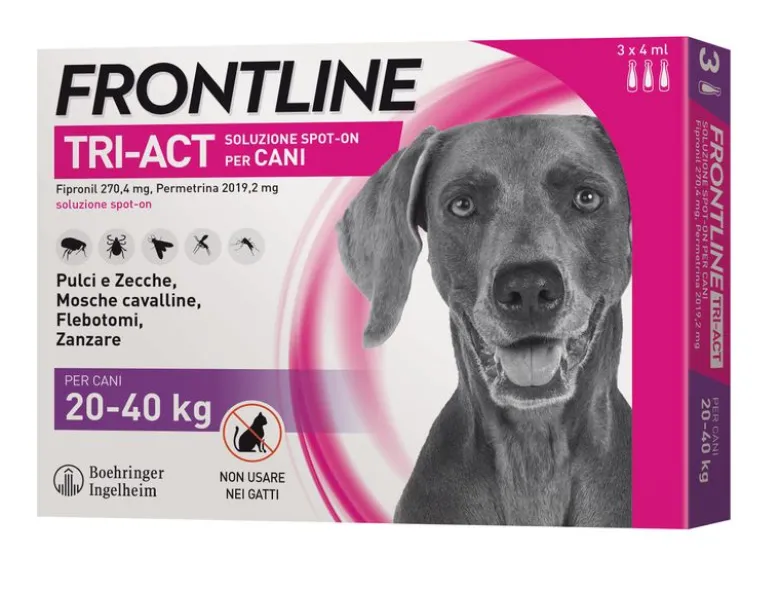 Frontline Tri-Act Spot On Cani 20-40Kg 3x4ml Protezione Avanzata