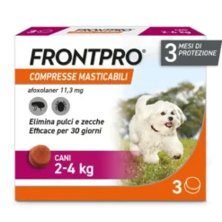 Frontpro Contro Pulci E Zecche 3 Compresse Masticabili Per Cani 2-4 Kg 11,3 Mg