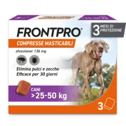 Frontpro Pulci Zecche Cani 25-50 Kg 3 Compresse 136 Mg