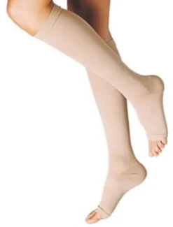 Gambaletto Terapeutico Dualsan a Compressione Decrescente Kkl1 Punta Aperta Beige Unisex 5 1 Paio