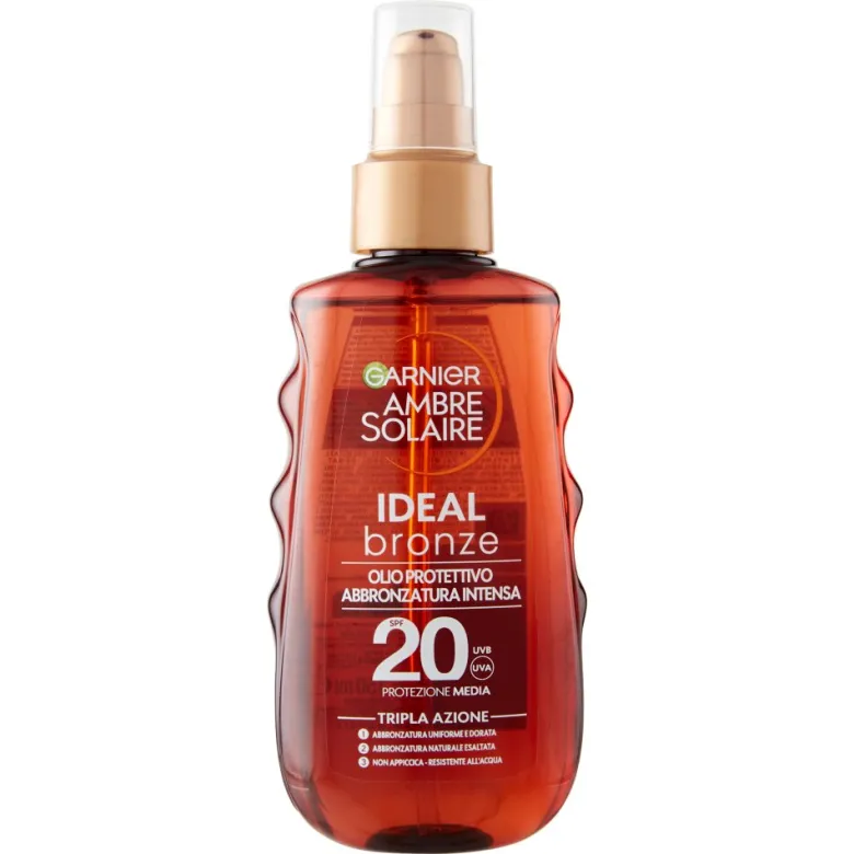 Garnier Ambre Solaire Ideal Bornze Olio Protettivo Abbronzatura Intensa 150ml SPF20
