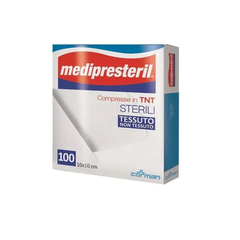 Garza Compressa Medipresteril TNT 10x10 100 pezzi sterile