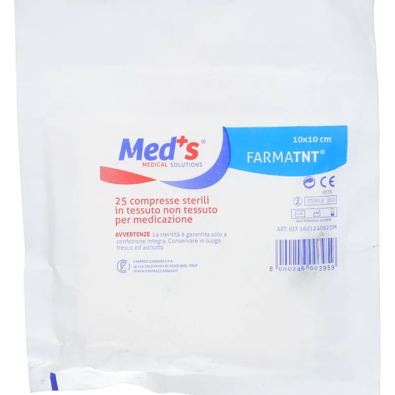Garza Compressa Meds Tessuto Non Tessuto 10x10cm 25 Pezzi