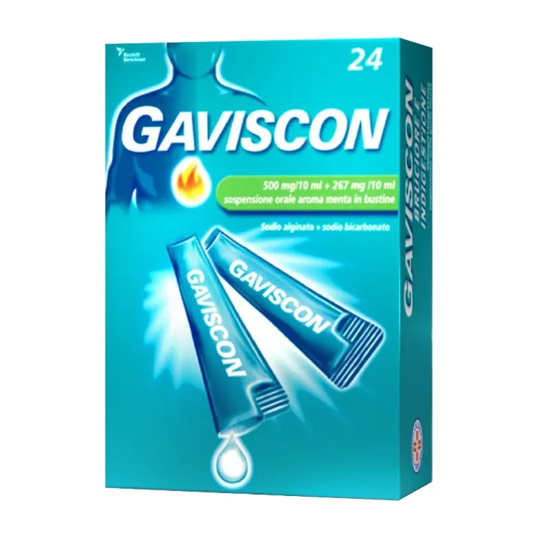 Gaviscon Indicato per I Sintomi del Bruciore di Stomaco Occasionale 24 bustine