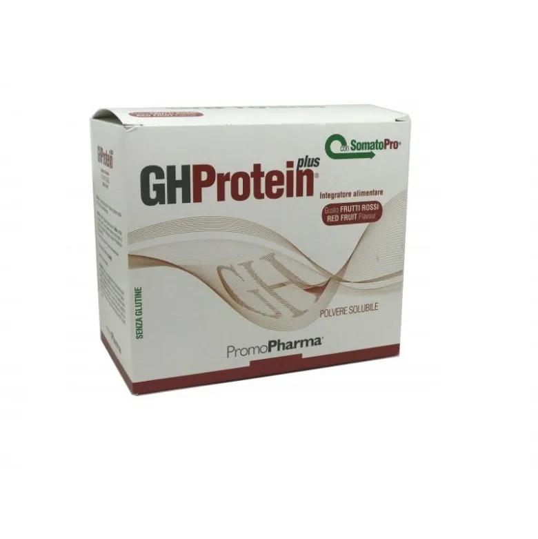 GH Protein Plus integratore di proteine del siero del latte in polvere gusto Frutti Rossi 20 buste
