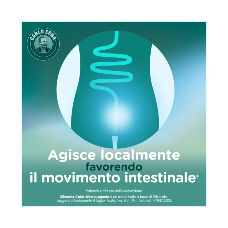 Glicerolo Carlo Erba 18 Supposte Adulti 2250mg