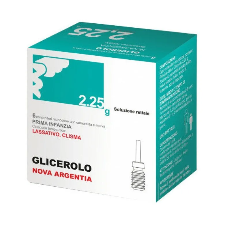 Glicerolo 2.25g 6 contenitori monodose con camomilla e malva Nova Argentia