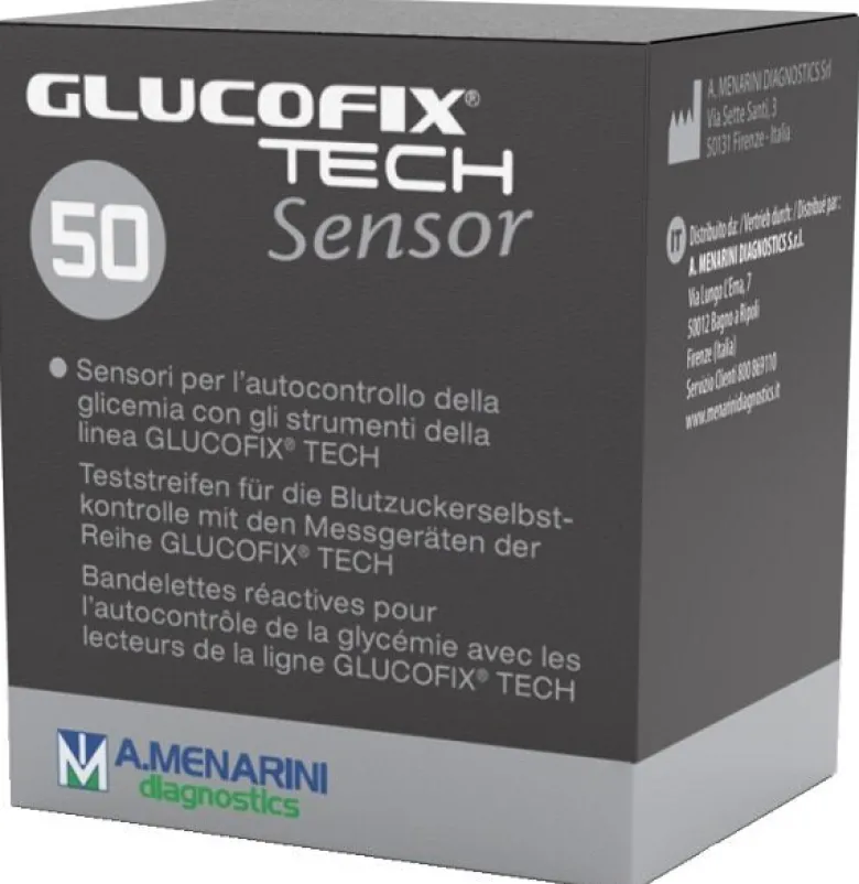 Glucofix Tech Sensor Strisce Misurazione Glicemia 50 Pezzi