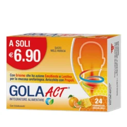 Gola Act benessere delle vie respiratorie gusto Miele e Arancia 24 compresse