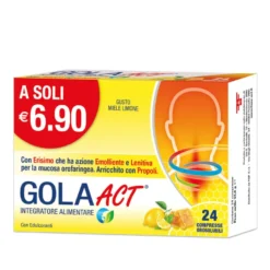 Gola Act benessere delle vie respiratorie gusto Miele e Limone 24 compresse