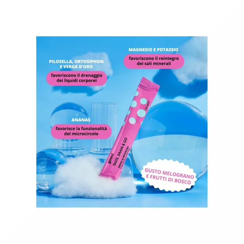Goovi Taste Drain & Go Drenante Melograno e Frutti Di Bosco 24 Stick
