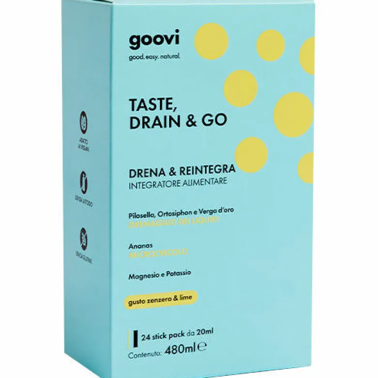 Goovi Taste Drain & Go Drenante Zenzero e Lime 24 Stick