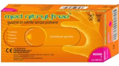 Guanto in Nitrile Senza Polvere Lubrificante Med Nitryl Free m 100 Pezzi
