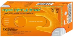 Guanto in Nitrile Senza Polvere Lubrificante Med Nitryl Free l 100 Pezzi