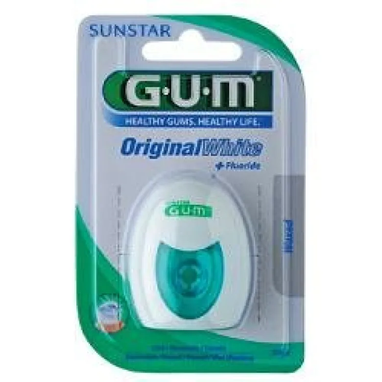 Gum Original White + Fluoride filo interdentale sbiancante 30 mt