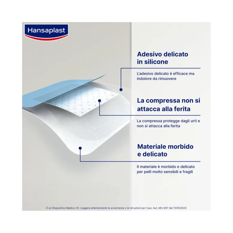 Hansaplast Cerotti Ultra Sensitive XL Morbidi E Delicati Per Pelli Molto Sensibili 5 Pezzi
