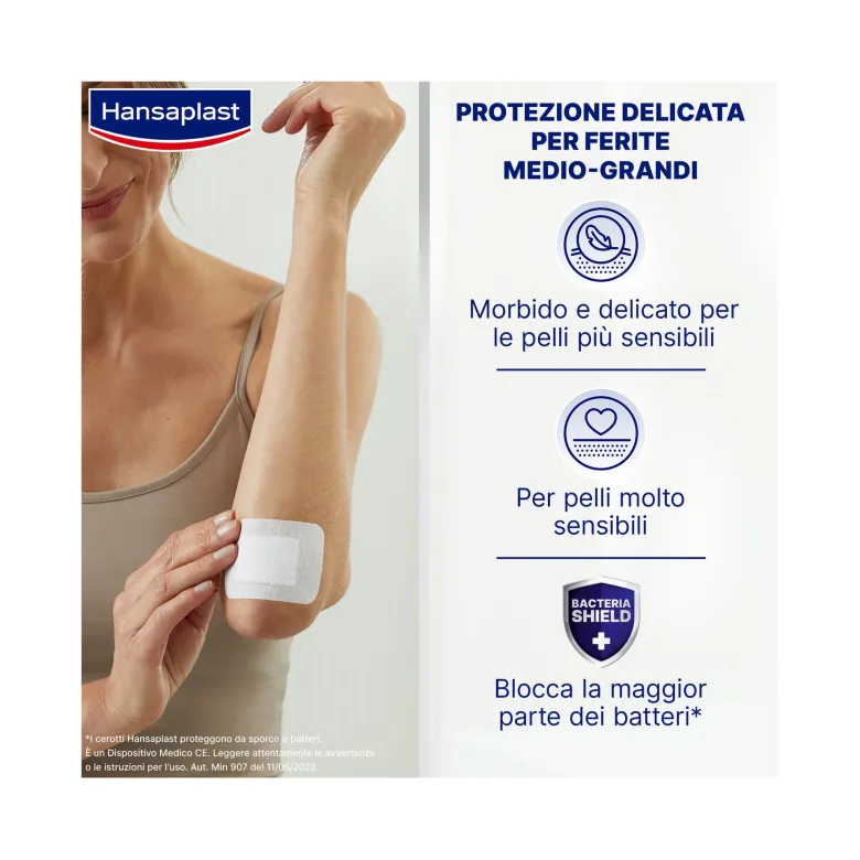 Hansaplast Cerotti Ultra Sensitive XL Morbidi E Delicati Per Pelli Molto Sensibili 5 Pezzi