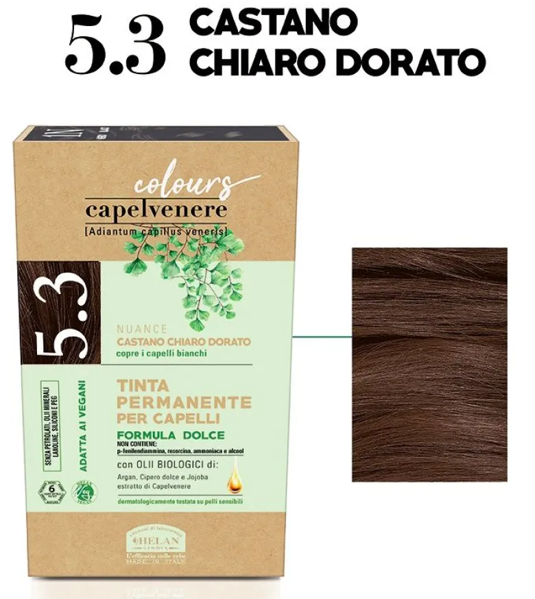 Helan Capelvenere Colours Tinta Permanente per capelli 5.3N Castano chiaro dorato