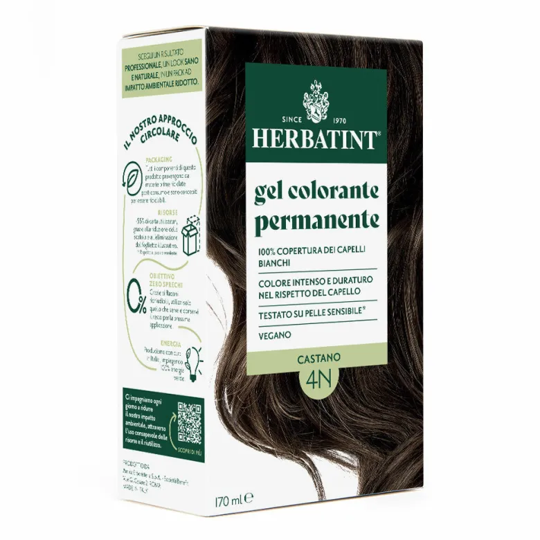 Herbatint Gel Colorante Permanente 4N Castano 170ml