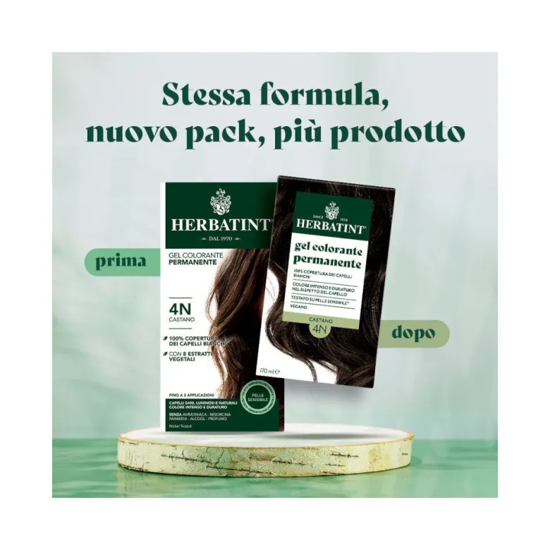 Herbatint Gel Colorante Permanente 4N Castano 170ml