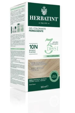 Herbatint Tinta per Capelli Gel Colorante Permanente 3Dosi 10N Biondo Platino 300ml