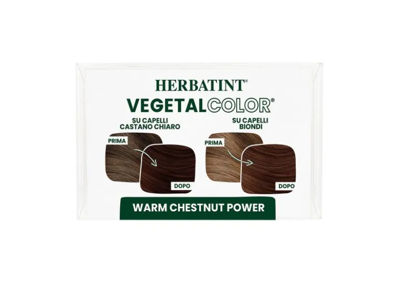 Herbatint Vegetal Color Tinta per capelli 100% Vegetale e bio WARM CHESTNUT POWER Castano caldo 100g