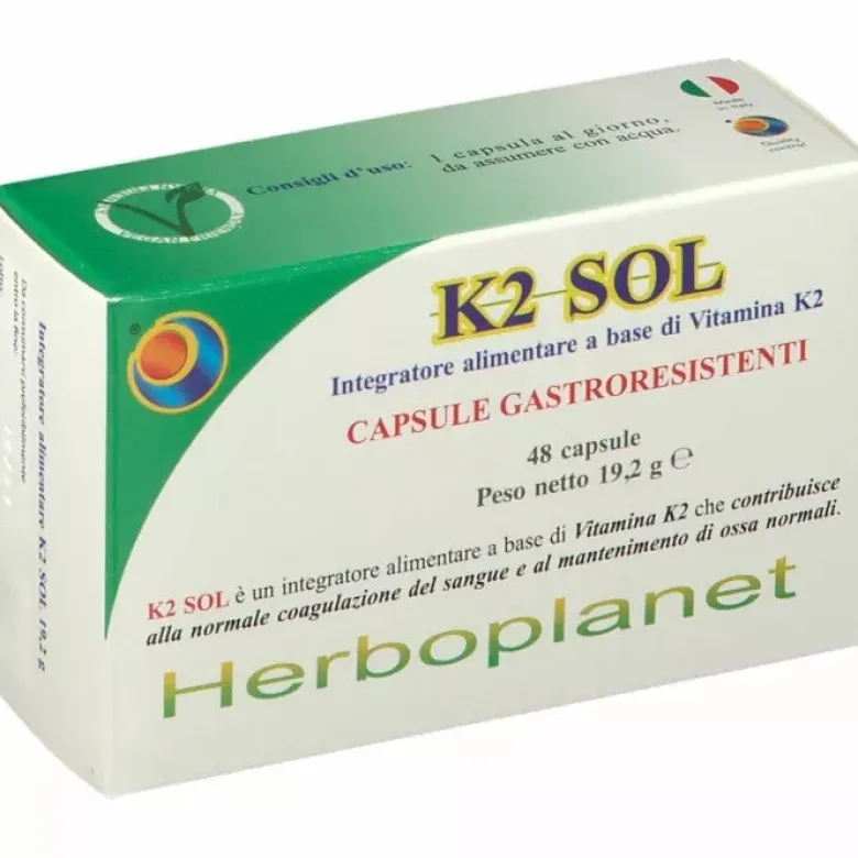 Herboplanet K2 Sol benessere delle ossa 48 capsule