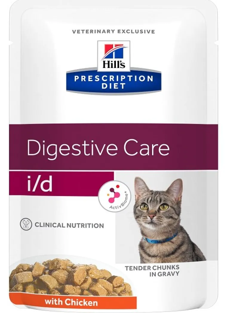 Hill's Prescription Diet I/D Digestive Care Bocconcini Di Pollo Per Gatti Bustina 85g