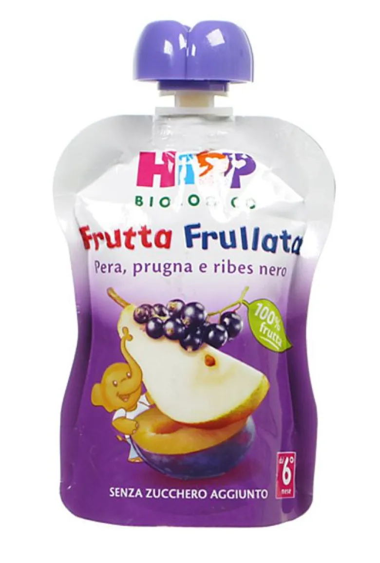 HippBiologico Frutta Frullata Pera, prugna e ribes nero 90 g