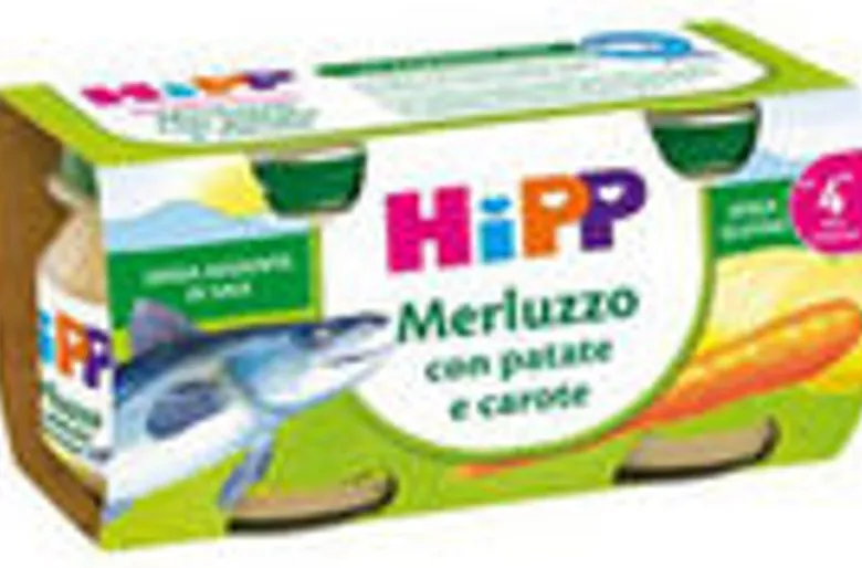 Hipp omogeneizzato di Merluzzo con patate e carote
