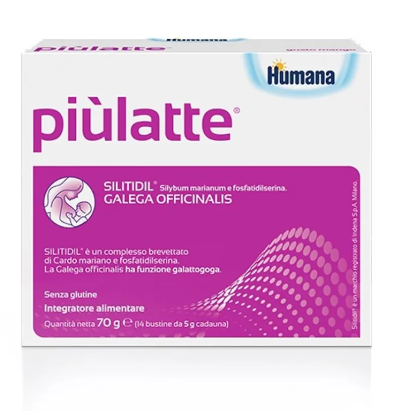 Humana Piùlatte integratore allattamento 14 bustine gusto mango