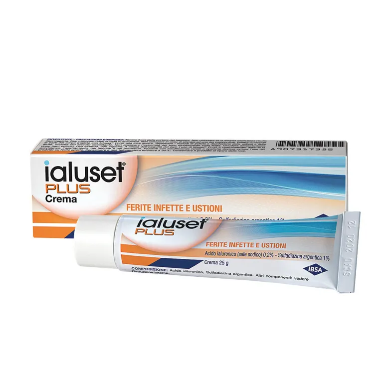 Ialuset Plus Crema 25g - Crema Antibatterica e Cicatrizzante