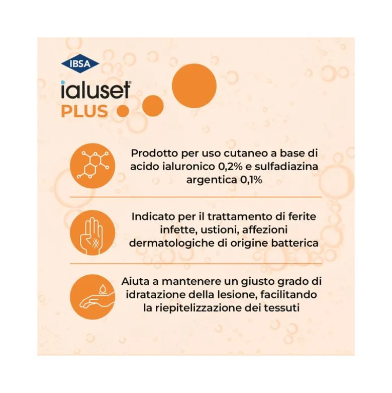 Ialuset Plus Crema 25g - Crema Antibatterica e Cicatrizzante