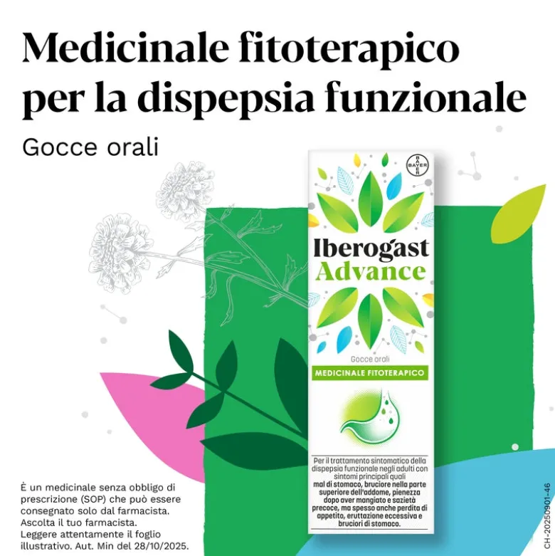 Iberogastadvance Gocce Orali Liquido 1 Flacone in Vetro da 50 ml con Applicatore Contagocce