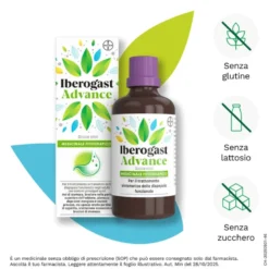 Iberogastadvance Gocce Orali Liquido 1 Flacone in Vetro da 50 ml con Applicatore Contagocce