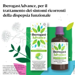 Iberogastadvance Gocce Orali Liquido 1 Flacone in Vetro da 100 ml con Applicatore Contagocce