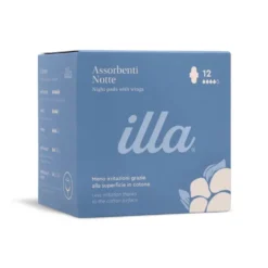Illa care assorbente notte 100% cotone 12 pezzi