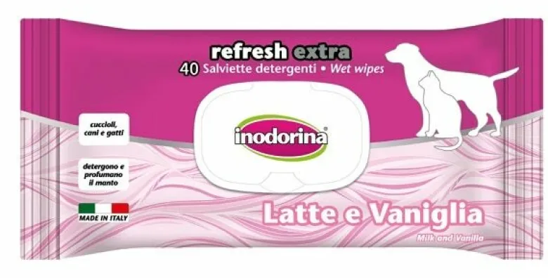 inodorina refresh extra Salviette detergenti al Latte e Vaniglia