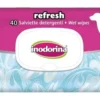Inodorina Refresh Salviette Detergenti Al Talco Per Cani E Gatti 40 Pezzi
