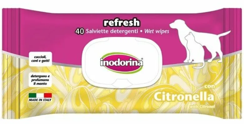 inodorina refresh Salviette detergenti alla Citronella