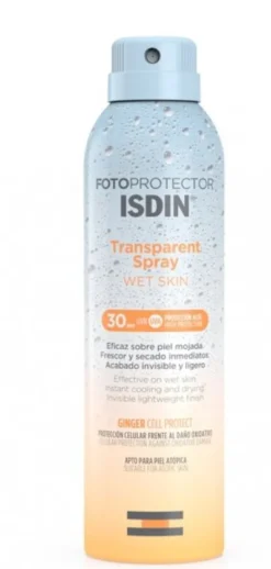 Isdin Fotoprotector Transparent Spray SPF30 250ml Wet Skin