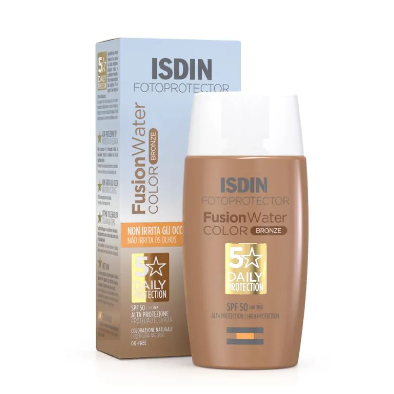 ISDIN Fusion Water Color Bronze SPF50+ fotoprotettore viso colorato 50ml