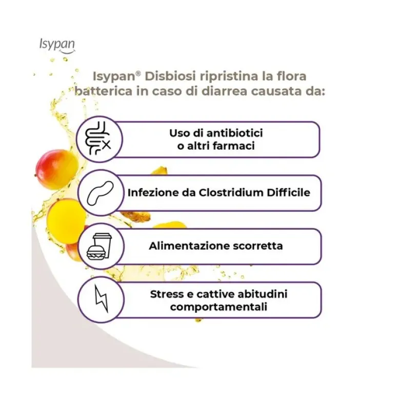 Isypan Disbiosi per il benessere intestinale 12 bustine orosolubili
