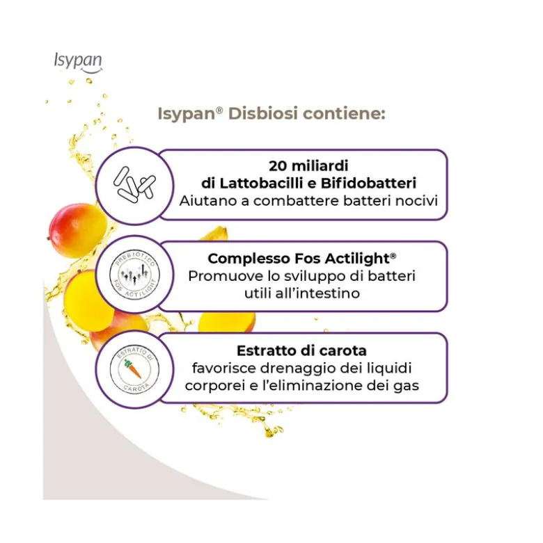 Isypan Disbiosi per il benessere intestinale 12 bustine orosolubili